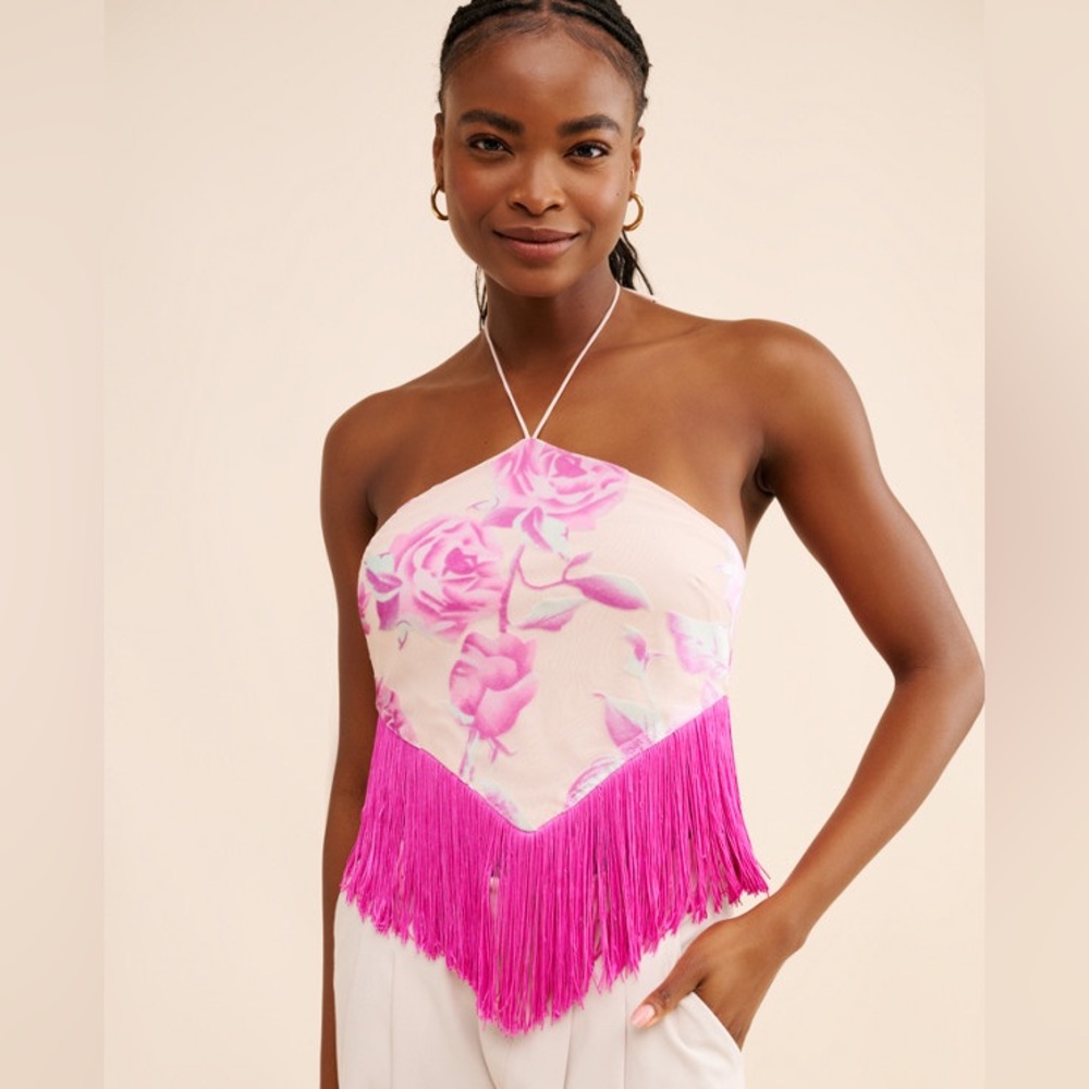 For Love And Lemons Pink Rori Top - Picture 2 of 6